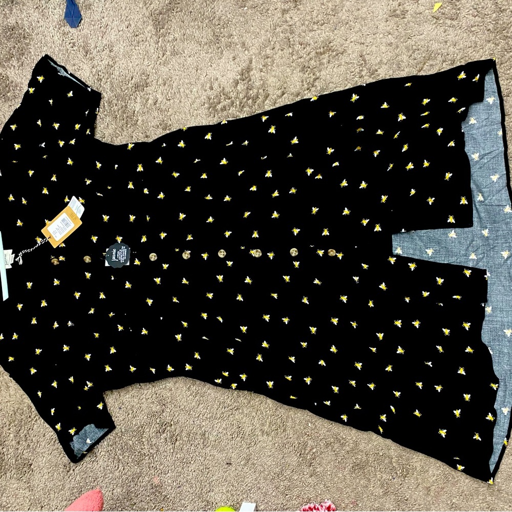 Joanie Bee Button Dress with Pockets